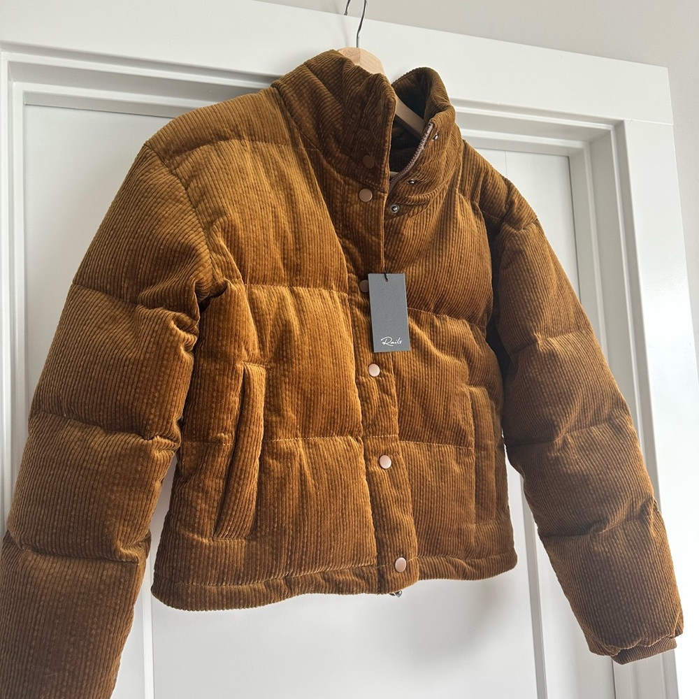 New Rails Ezra Suede Puffer Jacket